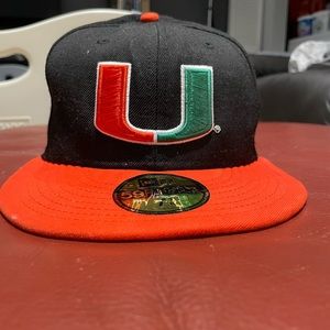 Miami Hurricanes black fitted